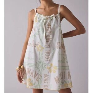 NWT BDG UO Eva Toe Front Ruched Strap Trapeze mini Dress Size Medium